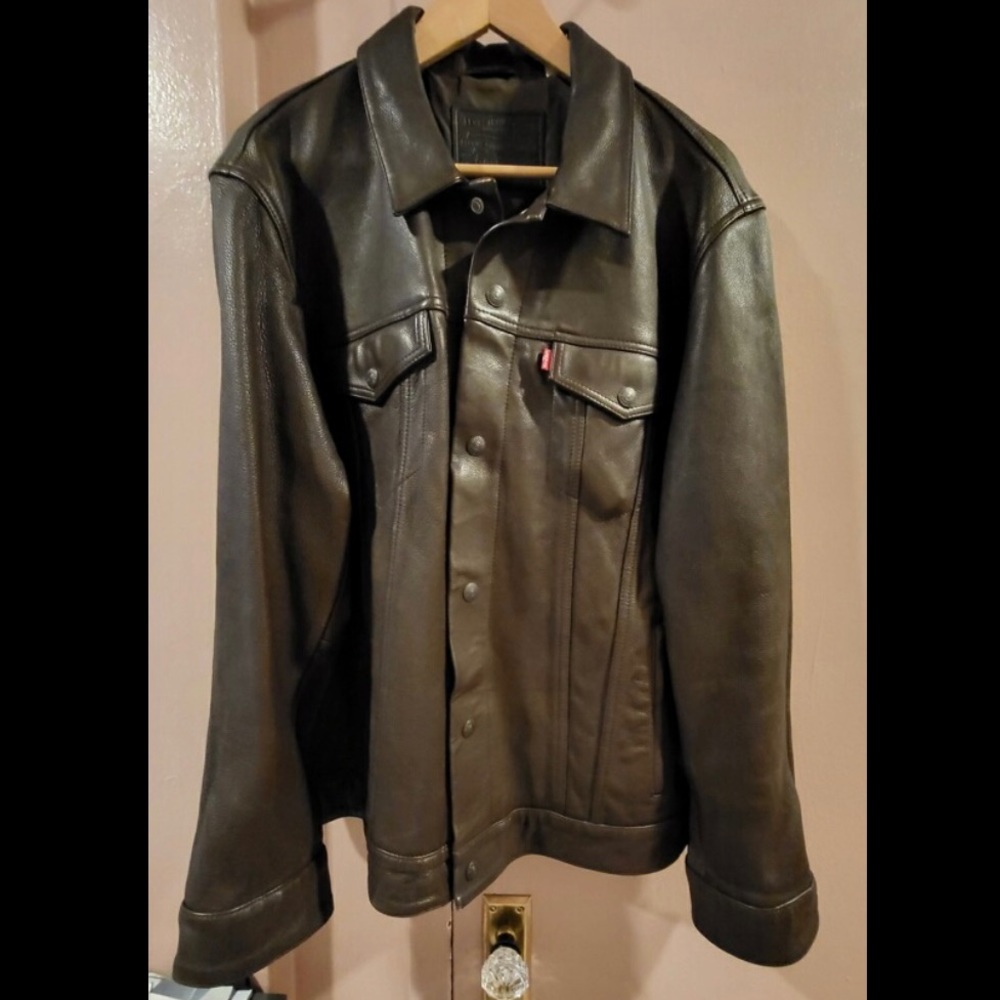 Levis Genuine Brown Bovine Leather Jacket
